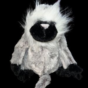 Ganz Webkinz Grey‎ Langur plush animal in grey, white, silver and black